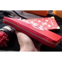 ルイヴィトン シュプリームスーパーコピーコラボ 長財布 赤 ノベルティ レッド ラウンドジップ ボックス付M67541