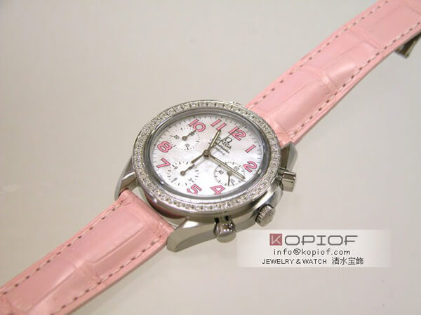 オメガ スピードマスター スーパーコピー3835.74.34 ダイヤベゼル ピンク皮 ホワイトシェルピンクアラビア オメガ スピードマスター スーパーコピー3835.74.34 ダイヤベゼル ピンク皮 ホワイトシェルピンクアラビア