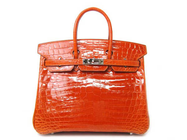 エルメス バーキン25(クロコダイルニロティカス/オレンジ) エルメス バーキン25(クロコダイルニロティカス/オレンジ)