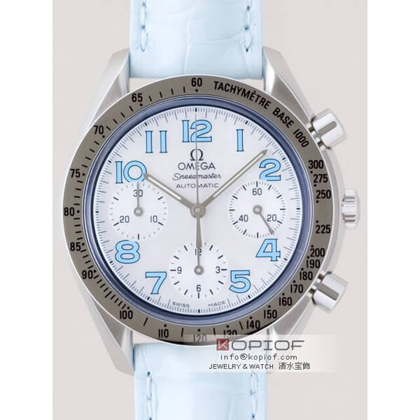 オメガ スピードマスター スーパーコピー3834.71.33 ブルー皮 ホワイトシェルブルーアラビア オメガ スピードマスター スーパーコピー3834.71.33 ブルー皮 ホワイトシェルブルーアラビア