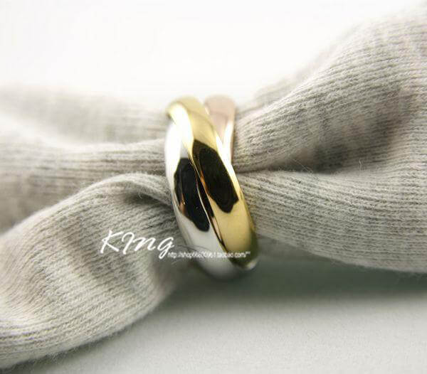 指輪・リングカルティエリング(指輪) トリニティリング ホワイト×イエロー×ピンクゴールド ri131 指輪・リングカルティエリング(指輪) トリニティリング ホワイト×イエロー×ピンクゴールド ri131