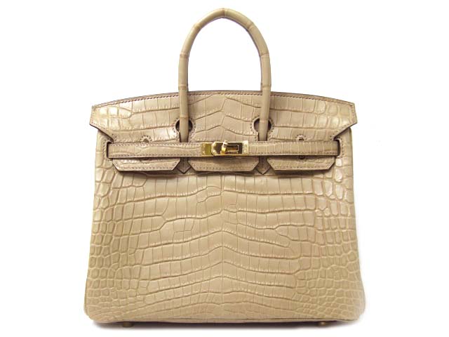 エルメス バーキン25(クロコダイルニロティカスマット/プシエール) エルメス バーキン25(クロコダイルニロティカスマット/プシエール)