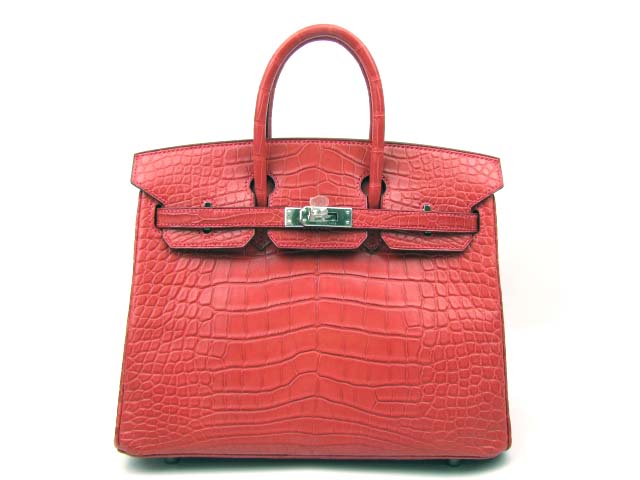 エルメス バーキン25(アリゲーターマット/ルージュインディエン) エルメス バーキン25(アリゲーターマット/ルージュインディエン)