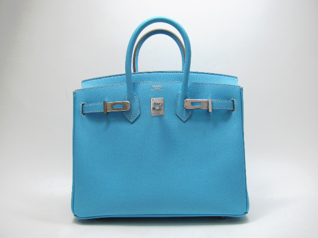 エルメス バーキン25(ヴォーエプソン/セレスト/シルバー/金具) エルメス バーキン25(ヴォーエプソン/セレスト/シルバー/金具)