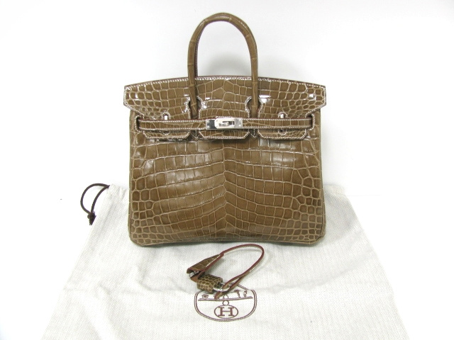 エルメス バーキン25/フィセル/金具 シルバー)/クロコダイルニロティカス エルメス バーキン25/フィセル/金具 シルバー)/クロコダイルニロティカス