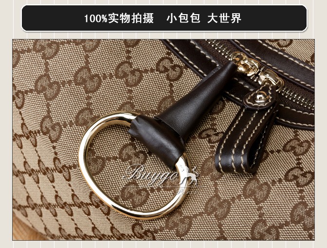 グッチ バッグ スーパーコピーグッチ 232961 FWCGN 9767 Icon Bit ミディアム ホーボーバッグ ベージュ×ダークブラウン グッチ バッグ スーパーコピーグッチ 232961 FWCGN 9767 Icon Bit ミディアム ホーボーバッグ ベージュ×ダークブラウン