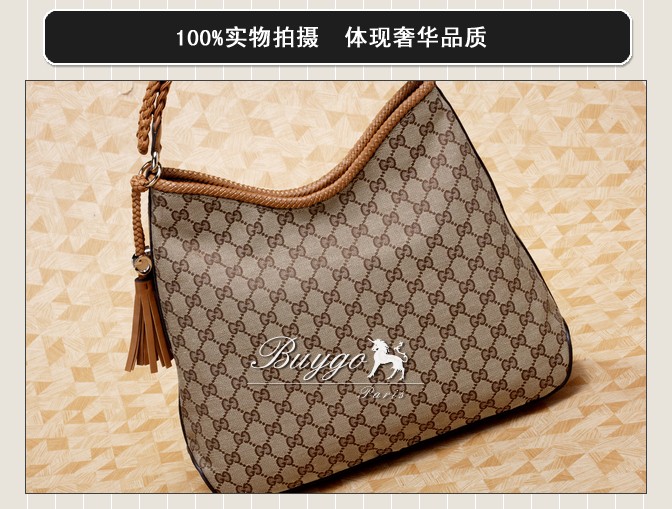 グッチ バッグ スーパーコピーグッチ 257026 FWHDG 9662 Marrakech ミディアム ホーボーバッグ ベージュ×キャメルブラウン グッチ バッグ スーパーコピーグッチ 257026 FWHDG 9662 Marrakech ミディアム ホーボーバッグ ベージュ×キャメルブラウン
