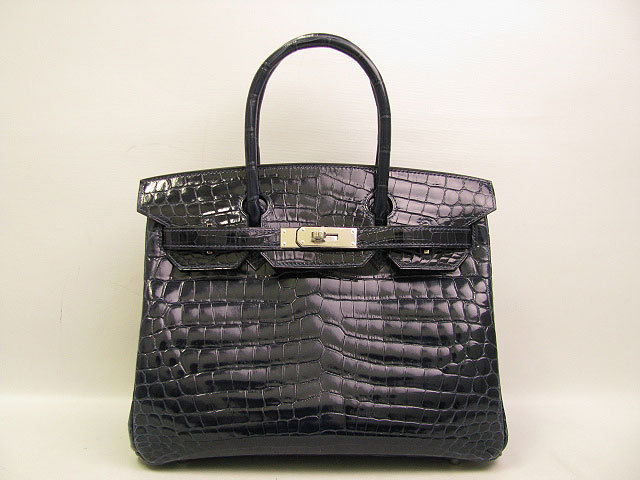 エルメス バーキン30クロコダイルニロティカス-ブルーアピス エルメス バーキン30クロコダイルニロティカス-ブルーアピス