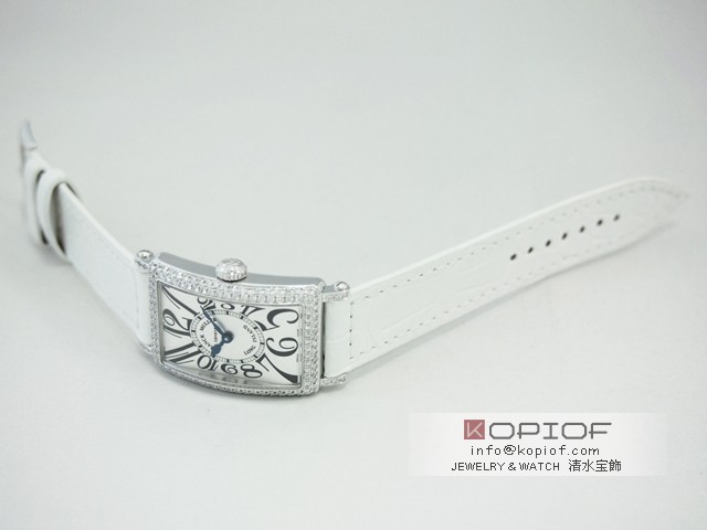 フランクミュラー ロングアイランド スーパーコピー902QD AC(SS) ホワイト皮 ケースダイヤ シルバー フランクミュラー ロングアイランド スーパーコピー902QD AC(SS) ホワイト皮 ケースダイヤ シルバー