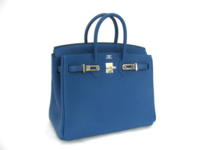 エルメス バーキン25/ハンドバッグ/ブルードガリス/金具 シルバー)/トゴ【新品】 エルメス バーキン25/ハンドバッグ/ブルードガリス/金具 シルバー)/トゴ【新品】