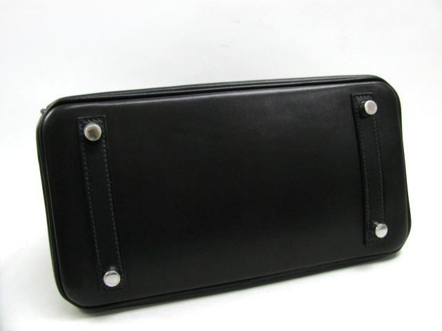 エルメス バーキン25(エヴァーカーフ/ブラック(外側)×インディゴ(内側)/シルバー/金具) エルメス バーキン25(エヴァーカーフ/ブラック(外側)×インディゴ(内側)/シルバー/金具)