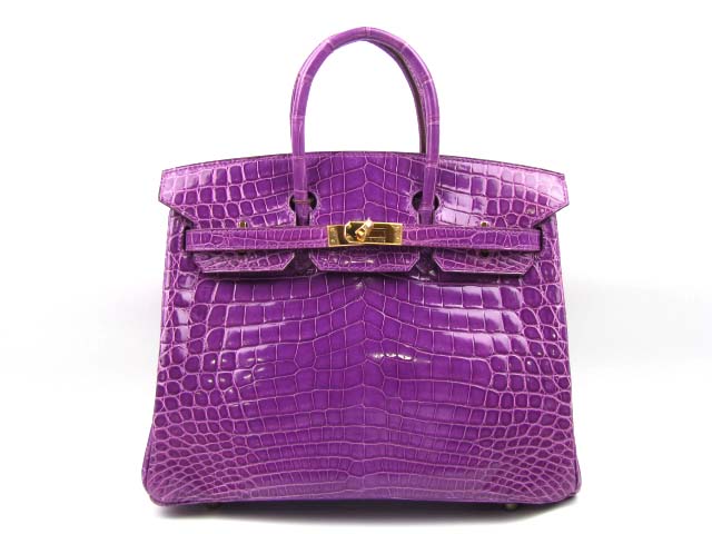 エルメス バーキン25(クロコダイルニロティカス/バイオレット) エルメス バーキン25(クロコダイルニロティカス/バイオレット)