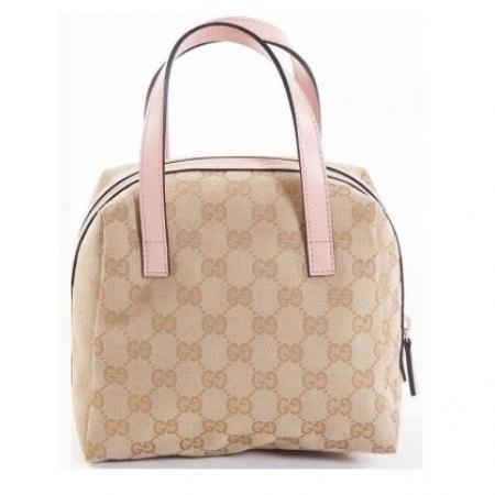 グッチ バッグ スーパーコピーグッチ124542 F40IG 9690 キャンバス×レザー ハンドバッグ グッチ バッグ スーパーコピーグッチ124542 F40IG 9690 キャンバス×レザー ハンドバッグ