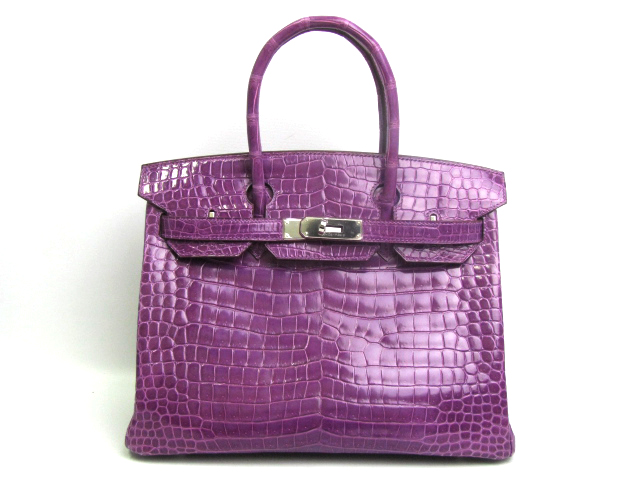 エルメス バーキン30クロコダイルポロサス-バイオレット エルメス バーキン30クロコダイルポロサス-バイオレット