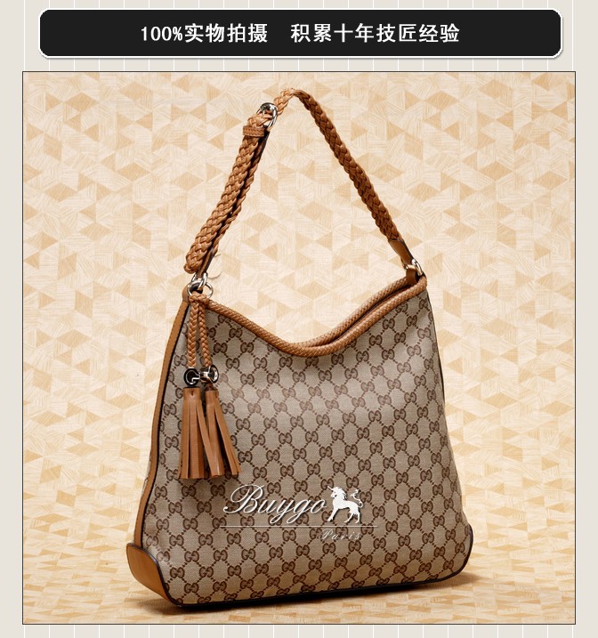 グッチ バッグ スーパーコピーグッチ 257026 FWHDG 9662 Marrakech ミディアム ホーボーバッグ ベージュ×キャメルブラウン グッチ バッグ スーパーコピーグッチ 257026 FWHDG 9662 Marrakech ミディアム ホーボーバッグ ベージュ×キャメルブラウン