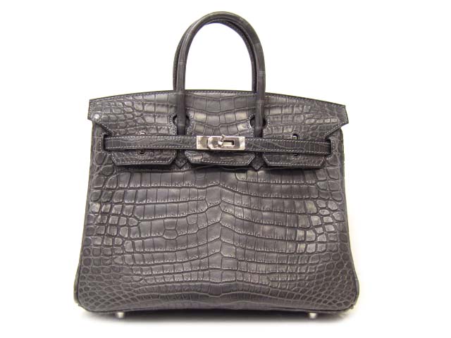 エルメス バーキン25(クロコダイルニロティカスマット/グラファイト) エルメス バーキン25(クロコダイルニロティカスマット/グラファイト)