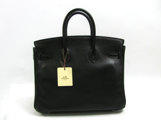 エルメス バーキン25(エヴァーカーフ/ブラック(外側)×インディゴ(内側)/シルバー/金具) エルメス バーキン25(エヴァーカーフ/ブラック(外側)×インディゴ(内側)/シルバー/金具)