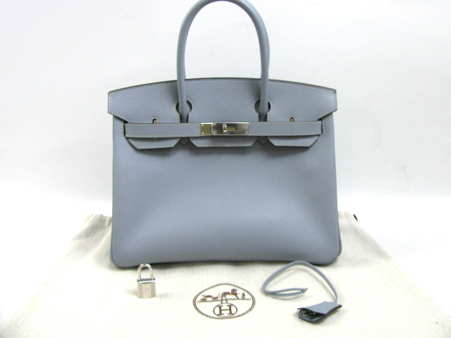 エルメス バーキン30/ブルーリン/金具 シルバー)/ヴォーエプソン エルメス バーキン30/ブルーリン/金具 シルバー)/ヴォーエプソン