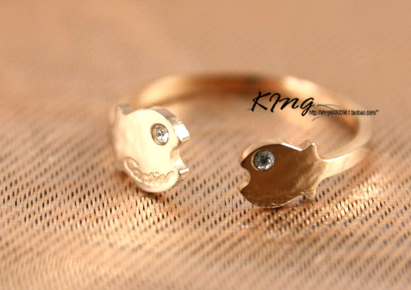 指輪・リングカルティエ 魚のキス ピンクゴールドリング(指輪) ri106 指輪・リングカルティエ 魚のキス ピンクゴールドリング(指輪) ri106