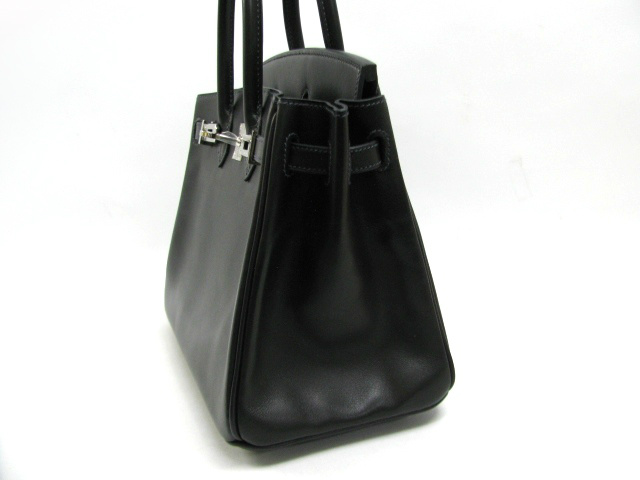 エルメス バーキン25(エヴァーカーフ/ブラック(外側)×インディゴ(内側)/シルバー/金具) エルメス バーキン25(エヴァーカーフ/ブラック(外側)×インディゴ(内側)/シルバー/金具)