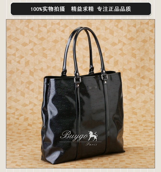 グッチ バッグ スーパーコピーグッチ トート ブラックGGコーティングファブリック 223668 FU49R 1000 グッチ バッグ スーパーコピーグッチ トート ブラックGGコーティングファブリック 223668 FU49R 1000