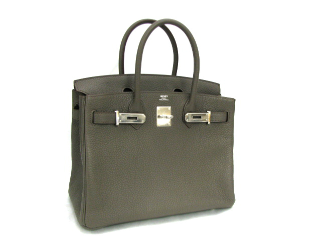 エルメス バーキン30/ハンドバッグ/エタン(シルバー金具)/トリヨンクレマンス エルメス バーキン30/ハンドバッグ/エタン(シルバー金具)/トリヨンクレマンス