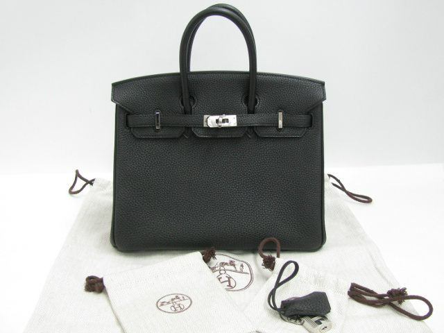 エルメス バーキン25/ハンドバッグ/ブラック/金具 シルバー)/トゴ【新品】 エルメス バーキン25/ハンドバッグ/ブラック/金具 シルバー)/トゴ【新品】