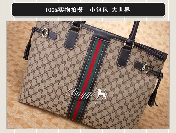 グッチ バッグ スーパーコピーグッチ 232969 FWCHG 9791 Horsebit Tassel ミディアム トートバッグ ベージュ×ダークブラウン グッチ バッグ スーパーコピーグッチ 232969 FWCHG 9791 Horsebit Tassel ミディアム トートバッグ ベージュ×ダークブラウン