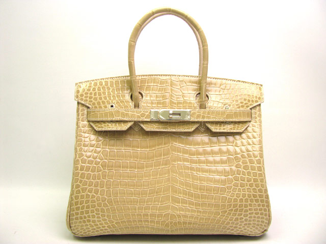 エルメス バーキン30クロコダイルポロサス-ベージュ エルメス バーキン30クロコダイルポロサス-ベージュ