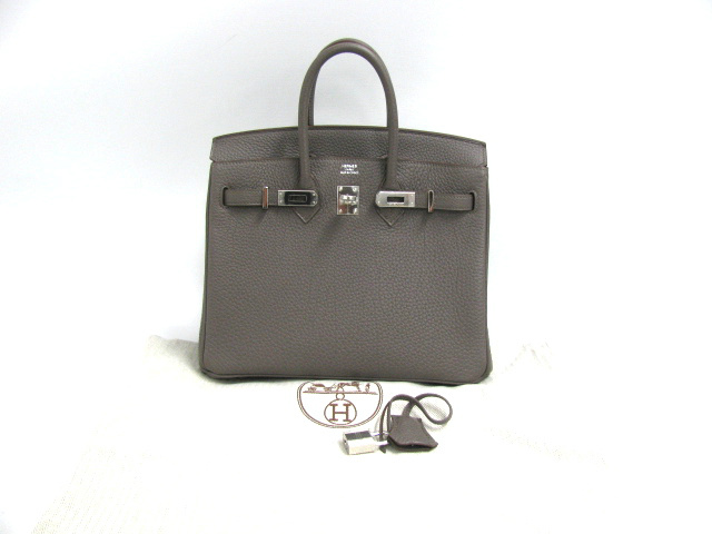 エルメス バーキン25(トゴ/エタン/シルバー/金具)【新品】 エルメス バーキン25(トゴ/エタン/シルバー/金具)【新品】