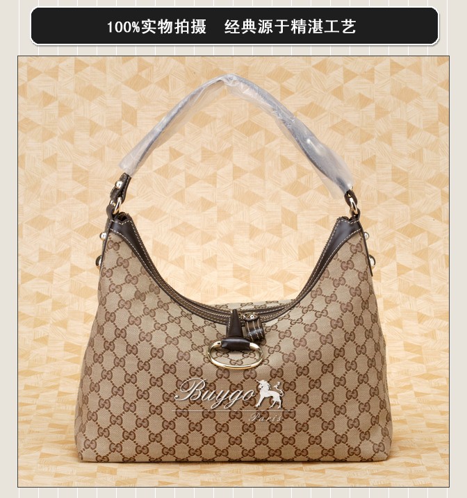 グッチ バッグ スーパーコピーグッチ 232961 FWCGN 9767 Icon Bit ミディアム ホーボーバッグ ベージュ×ダークブラウン グッチ バッグ スーパーコピーグッチ 232961 FWCGN 9767 Icon Bit ミディアム ホーボーバッグ ベージュ×ダークブラウン