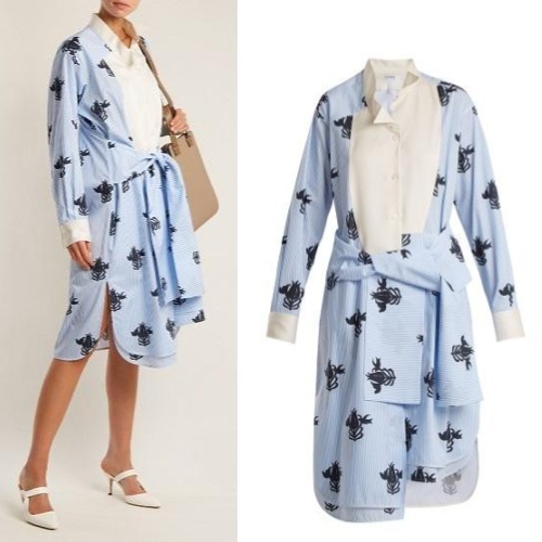 ロエベ フローラル プリント タイ ウエスト シャツ ドレス ワンピース ロエベ服コピー ロエベ フローラル プリント タイ ウエスト シャツ ドレス ワンピース ロエベ服コピー