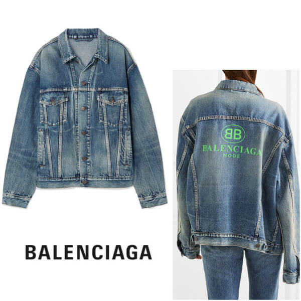 バレンシアガ デニムジャケット ブルー コピー バレンシアガ 18春夏oversized とネオングリーンのデニム バレンシアガ デニムジャケット ブルー コピー バレンシアガ 18春夏oversized とネオングリーンのデニム