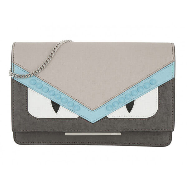 フェンディコピー BAG BUGSグレー ホワイト バッグ バグズ ポップなモンスターアイが特徴的で フェンディコピー BAG BUGSグレー ホワイト バッグ バグズ ポップなモンスターアイが特徴的で