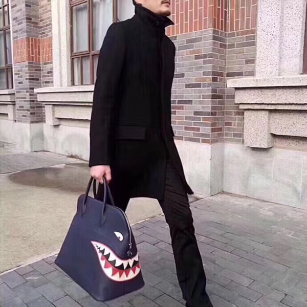 エルメス シャーク エルメス ボリード45 シャーク ブルーニュイトゴ X刻 バッグ開閉口 ファスナー開閉 エルメス シャーク エルメス ボリード45 シャーク ブルーニュイトゴ X刻 バッグ開閉口 ファスナー開閉