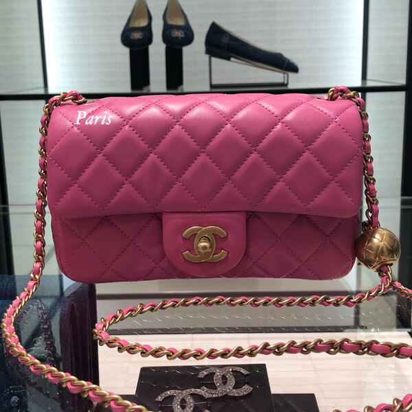 20SS！シャネルスーパーコピー大人可愛い フラップバッグ AS1787 ROSE G金具 (52637718)