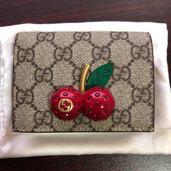超可愛★グッチ さくらんぼ 財布 コピー★かわいいチェリー GGスプリーム キャンバス カードケース(コイン&紙幣入れ付き) 超可愛★グッチ さくらんぼ 財布 コピー★かわいいチェリー GGスプリーム キャンバス カードケース(コイン&紙幣入れ付き)