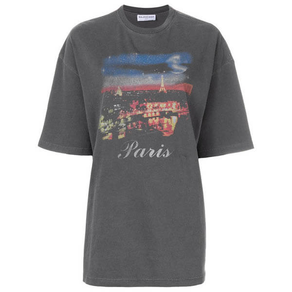 バレンシアガ tシャツ 偽物 大人気 Oversize Paris プリントTシャツ 480065TYK361055 バレンシアガ tシャツ 偽物 大人気 Oversize Paris プリントTシャツ 480065TYK361055