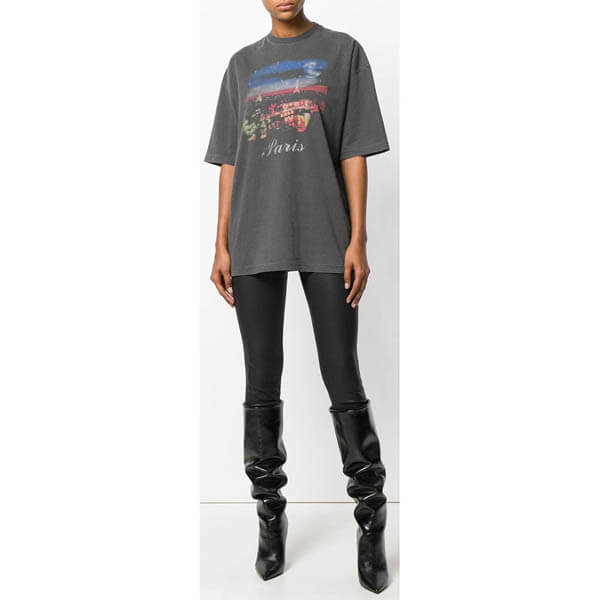 バレンシアガ tシャツ 偽物 大人気 Oversize Paris プリントTシャツ 480065TYK361055 バレンシアガ tシャツ 偽物 大人気 Oversize Paris プリントTシャツ 480065TYK361055
