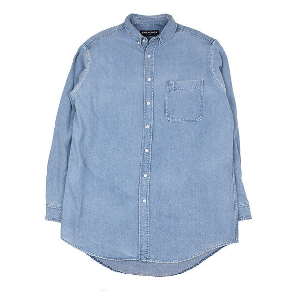 バレンシアガ ロゴ デニムシャツ スーパーコピー バレンシアガ 509349 TYE24 メンズモデル バレンシアガ ロゴ デニムシャツ スーパーコピー バレンシアガ 509349 TYE24 メンズモデル