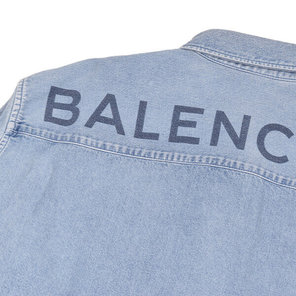 バレンシアガ ロゴ デニムシャツ スーパーコピー バレンシアガ 509349 TYE24 メンズモデル バレンシアガ ロゴ デニムシャツ スーパーコピー バレンシアガ 509349 TYE24 メンズモデル