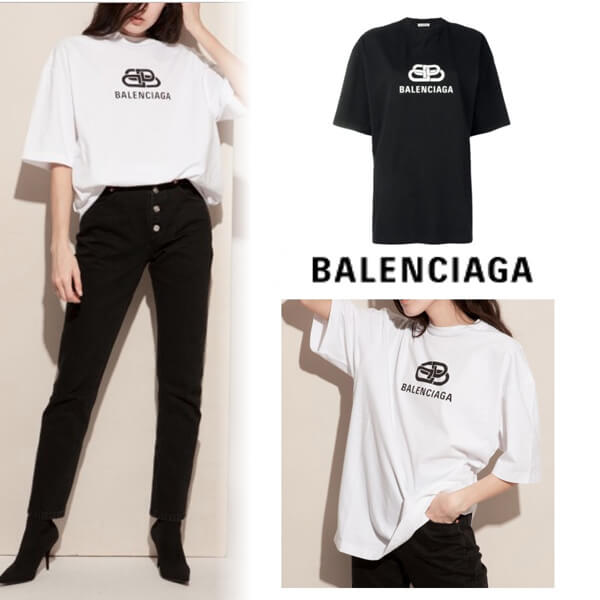 バレンシアガ tシャツ 激安 バレンシアガ New BB Mode オーバーサイズTシャツ☆ バレンシアガ tシャツ 激安 バレンシアガ New BB Mode オーバーサイズTシャツ☆