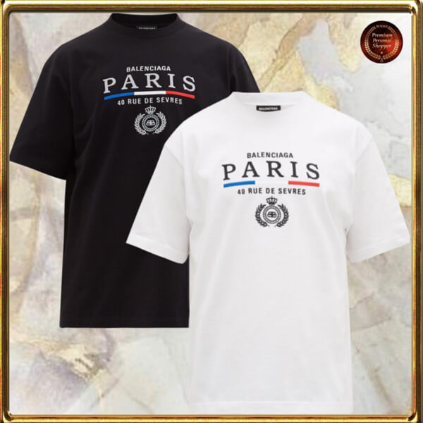バレンシアガ tシャツ 偽物 2020SS パリ フラッグ レギュラー Tシャツ バレンシアガ tシャツ 偽物 2020SS パリ フラッグ レギュラー Tシャツ