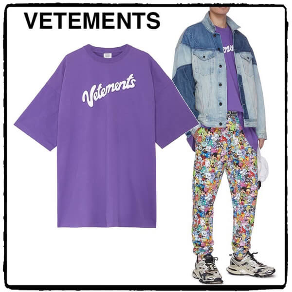 ヴェトモン tシャツ 偽物 VETEMENTS ミルク Milk ロゴ Tシャツ プリント クルーネック