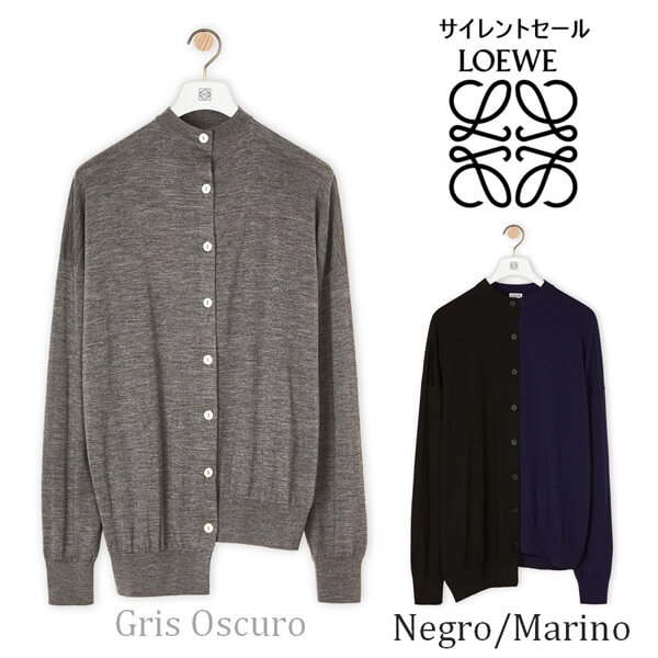 ロエベ☆アシンメトリー*ボタンカーディガンH3109400CO ロエベ☆アシンメトリー*ボタンカーディガンH3109400CO