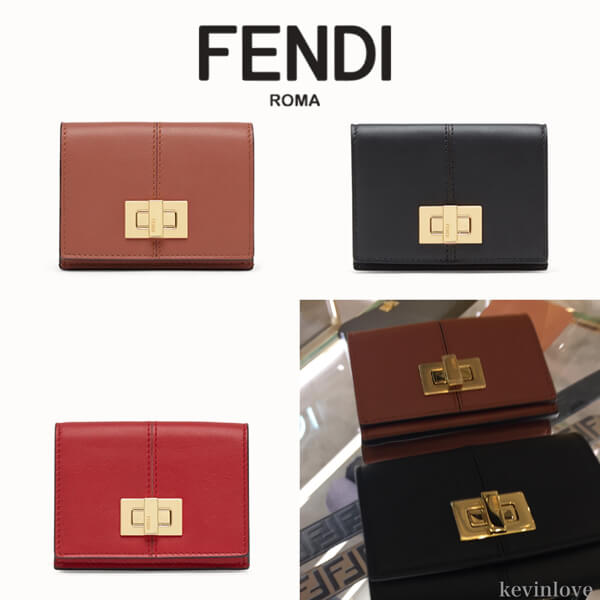 フェンディ ピーカブー コピー 三つ折り財布 8M0415A5DY