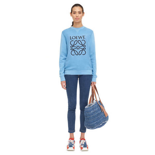 ロエベ トレーナー 偽物_women/Anagram Sweatshirt スウェット/ブルー ロエベ トレーナー 偽物_women/Anagram Sweatshirt スウェット/ブルー