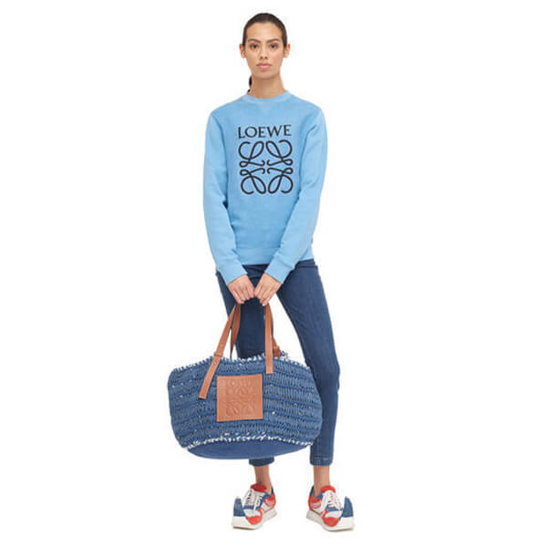 ロエベ トレーナー 偽物_women/Anagram Sweatshirt スウェット/ブルー ロエベ トレーナー 偽物_women/Anagram Sweatshirt スウェット/ブルー