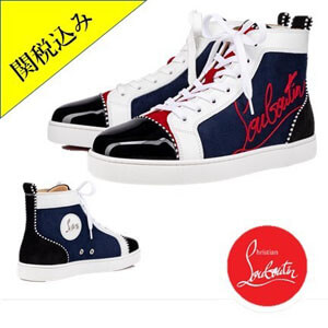 関税込! ディオール Louboutin レプリカNavy ハイカット スニーカー 1200894CMA3