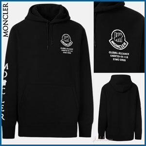 モンクレール 偽物 MONCLER フロント&amp;スリーブロゴフーディ パーカー